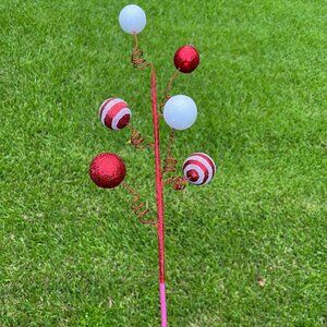 Glitter Ball Wire Curl Spray Festive Christmas, Valentine's Home Decor 22.75"